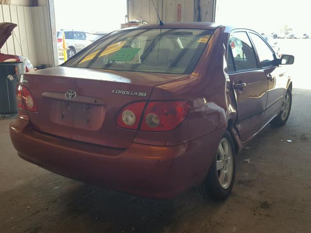 JTDBR32E060076433 - 2006 TOYOTA COROLLA CE RED photo 4