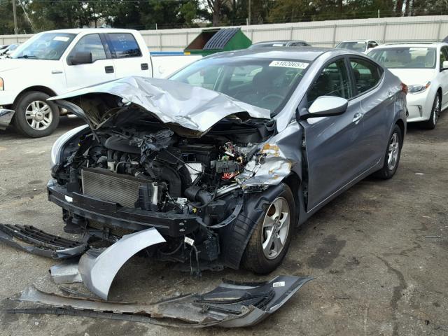 5NPDH4AE5FH594740 - 2015 HYUNDAI ELANTRA SE GRAY photo 2