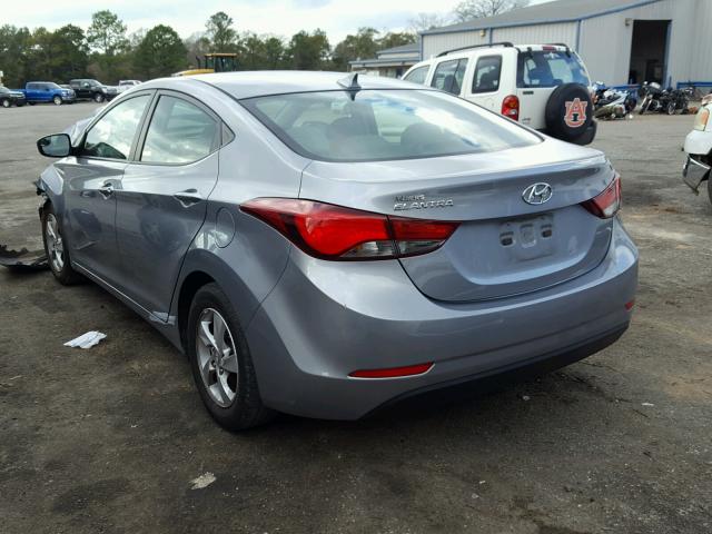 5NPDH4AE5FH594740 - 2015 HYUNDAI ELANTRA SE GRAY photo 3