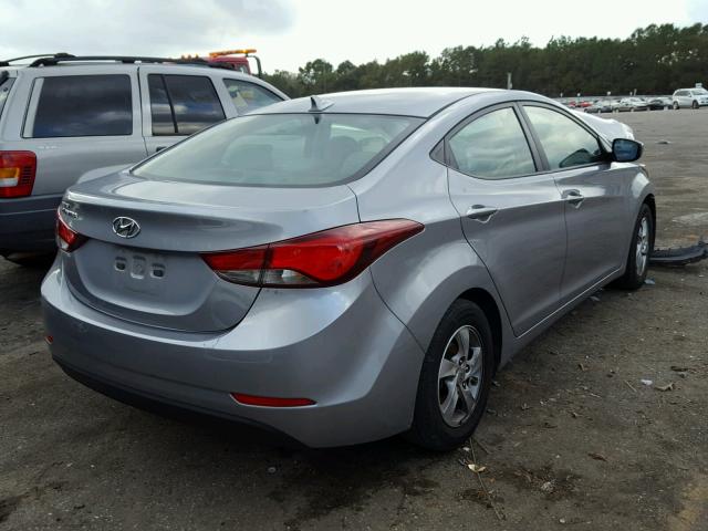 5NPDH4AE5FH594740 - 2015 HYUNDAI ELANTRA SE GRAY photo 4