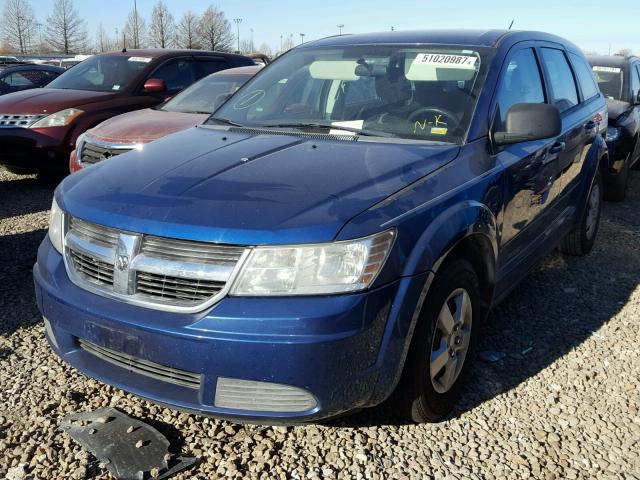 3D4GG47B39T529860 - 2009 DODGE JOURNEY SE BLUE photo 2