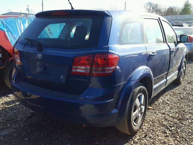 3D4GG47B39T529860 - 2009 DODGE JOURNEY SE BLUE photo 4