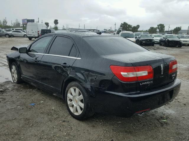 3LNHM28T47R615125 - 2007 LINCOLN MKZ BLACK photo 3