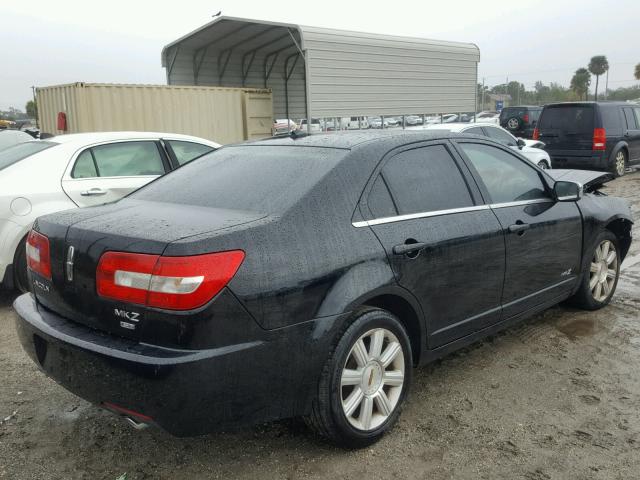 3LNHM28T47R615125 - 2007 LINCOLN MKZ BLACK photo 4