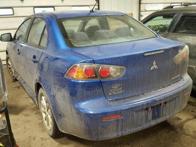 JA32U2FU7AU025196 - 2010 MITSUBISHI LANCER ES/ BLUE photo 3