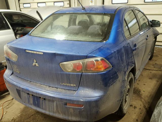 JA32U2FU7AU025196 - 2010 MITSUBISHI LANCER ES/ BLUE photo 4