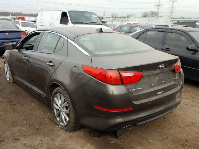 5XXGN4A73EG265682 - 2014 KIA OPTIMA EX GRAY photo 3