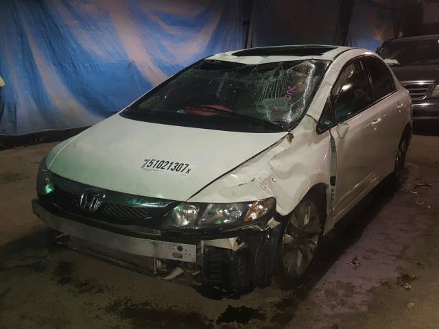 19XFA1F80AE003547 - 2010 HONDA CIVIC EX WHITE photo 2