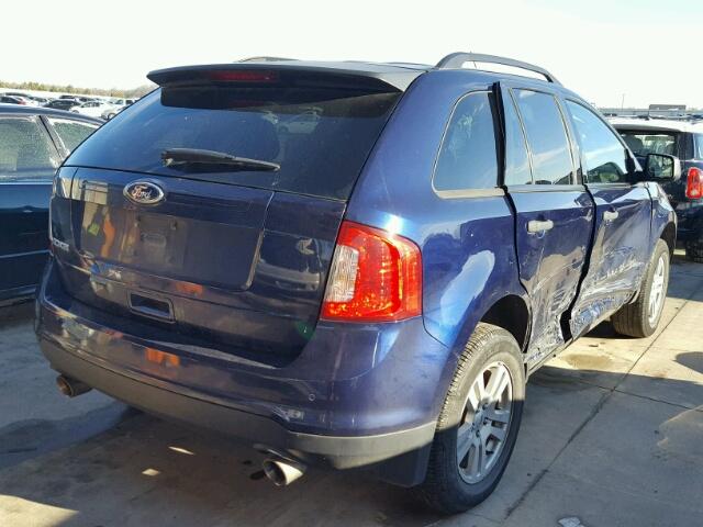 2FMDK3GCXBBA34098 - 2011 FORD EDGE SE BLUE photo 4