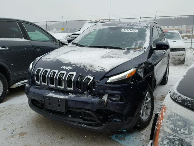 1C4PJMCS3EW291663 - 2014 JEEP CHEROKEE L BLUE photo 2