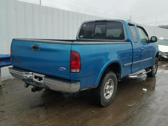 1FTDX18W1VNC46688 - 1997 FORD F150 TEAL photo 4