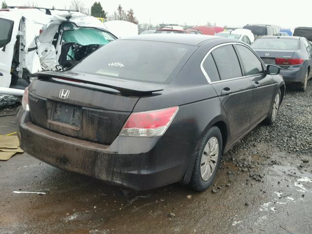 1HGCP26389A008376 - 2009 HONDA ACCORD LX BLACK photo 4