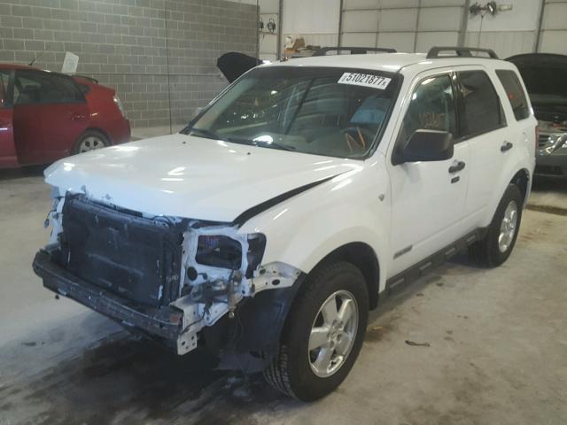 1FMCU93128KD06431 - 2008 FORD ESCAPE XLT WHITE photo 2