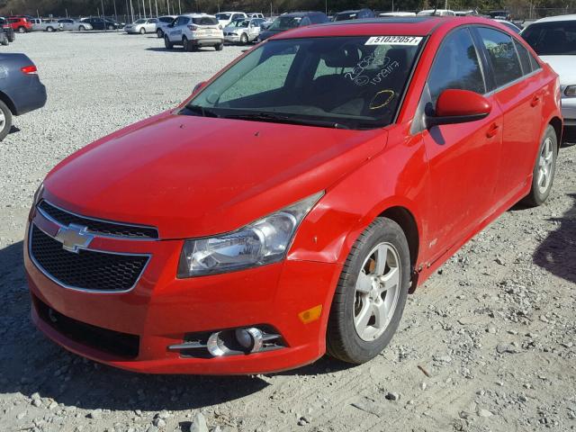 1G1PC5SBXD7250868 - 2013 CHEVROLET CRUZE LT RED photo 2