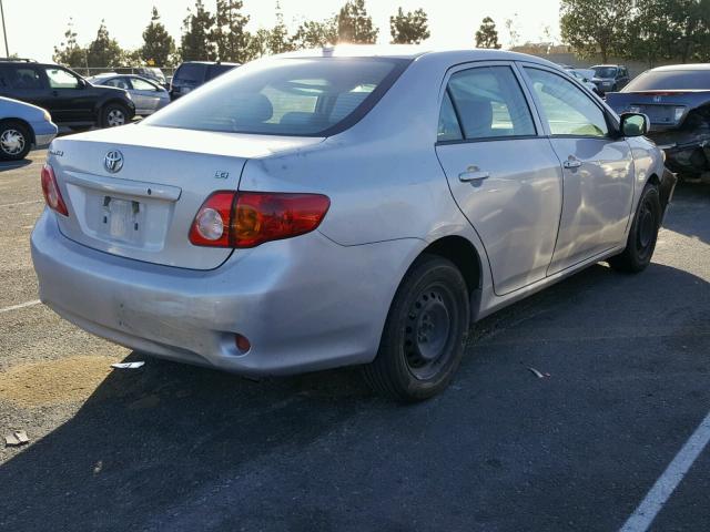 1NXBU40E29Z109559 - 2009 TOYOTA COROLLA BA SILVER photo 4