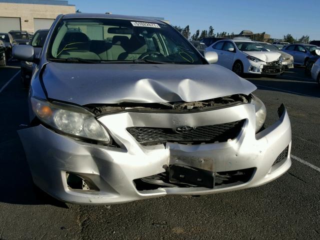 1NXBU40E29Z109559 - 2009 TOYOTA COROLLA BA SILVER photo 9