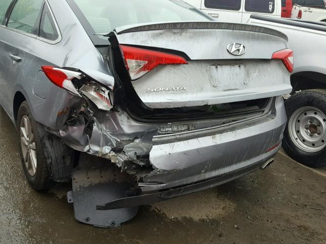 5NPE24AF4FH013954 - 2015 HYUNDAI SONATA SE GRAY photo 9