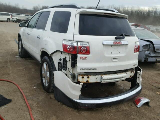 1GKEV33738J248092 - 2008 GMC ACADIA SLT WHITE photo 3