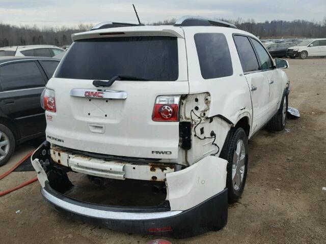 1GKEV33738J248092 - 2008 GMC ACADIA SLT WHITE photo 4