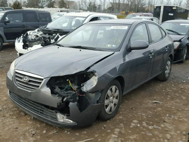 KMHDU46D48U549420 - 2008 HYUNDAI ELANTRA GL GRAY photo 2