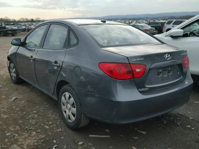 KMHDU46D48U549420 - 2008 HYUNDAI ELANTRA GL GRAY photo 3