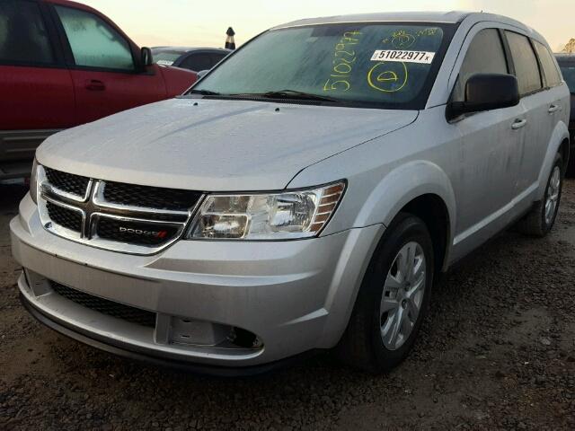 3C4PDCAB7ET289361 - 2014 DODGE JOURNEY SE SILVER photo 2