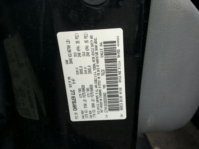 1D7HA18228S503062 - 2008 DODGE RAM 1500 S BLACK photo 10