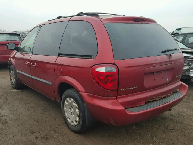 1C8GJ45332B578203 - 2002 CHRYSLER VOYAGER LX RED photo 3