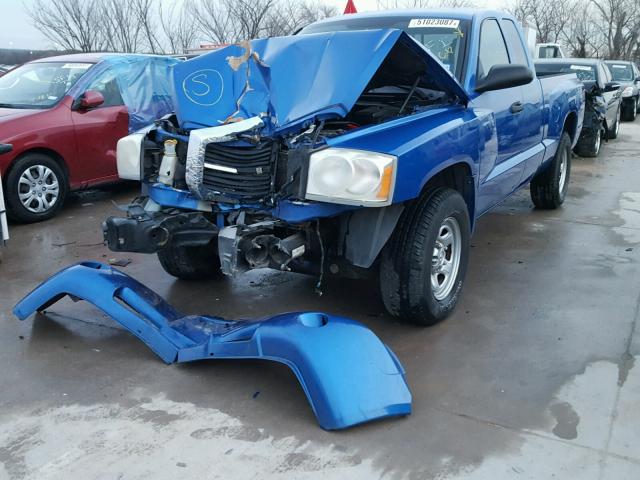 1D7HE42K67S160124 - 2007 DODGE DAKOTA SLT BLUE photo 2