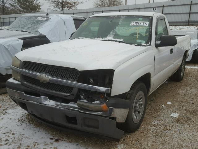 1GCEC14VX5Z318607 - 2005 CHEVROLET SILVERADO WHITE photo 2