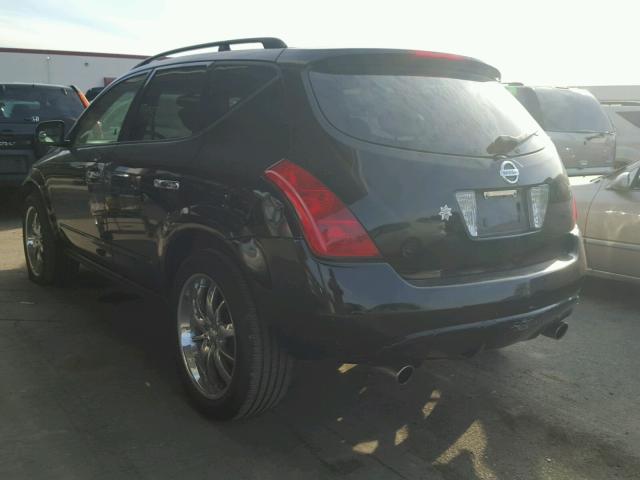 JN8AZ08T43W113559 - 2003 NISSAN MURANO SL BLACK photo 3