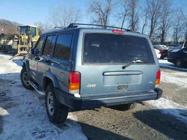 1J4FF68S7XL550395 - 1999 JEEP CHEROKEE S BLUE photo 3