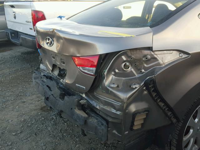 5NPDH4AE7CH102107 - 2012 HYUNDAI ELANTRA GL GRAY photo 9