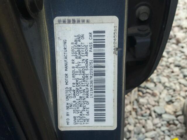 1Y1SK5367RZ093751 - 1994 CHEVROLET GEO PRIZM 蓝色 照片 10