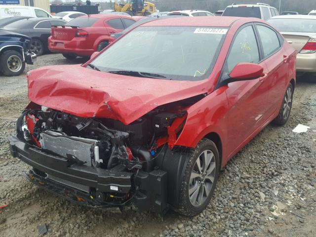 KMHCT4AE4HU349300 - 2017 HYUNDAI ACCENT SE RED photo 2