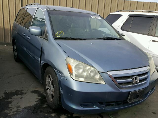 5FNRL38435B035325 - 2005 HONDA ODYSSEY EX BLUE photo 1