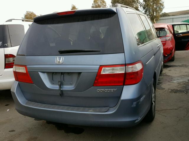 5FNRL38435B035325 - 2005 HONDA ODYSSEY EX BLUE photo 4