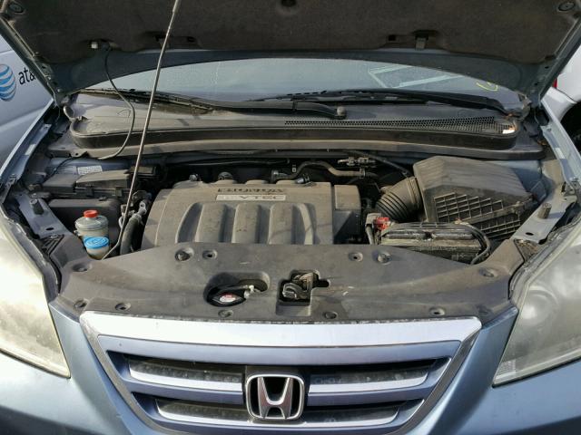 5FNRL38435B035325 - 2005 HONDA ODYSSEY EX BLUE photo 7