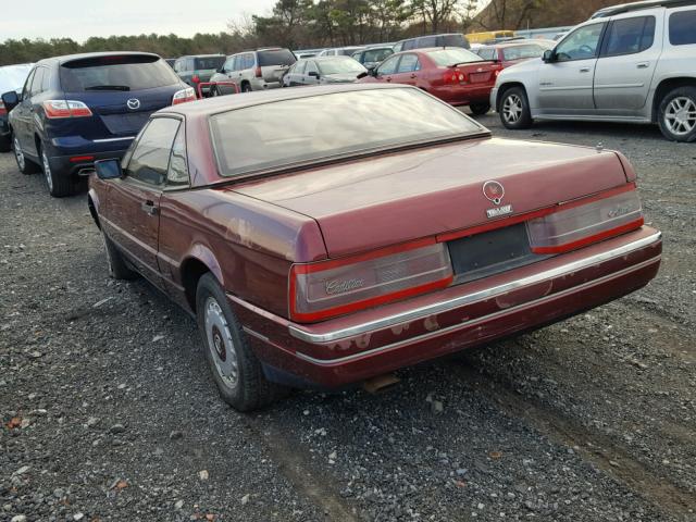 1G6VR3173JU102091 - 1988 CADILLAC ALLANTE BURGUNDY photo 3