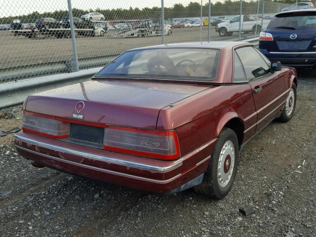 1G6VR3173JU102091 - 1988 CADILLAC ALLANTE BURGUNDY photo 4