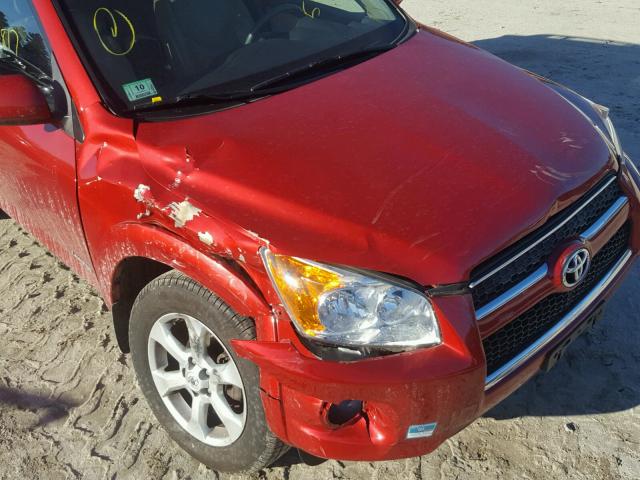 JTMDF4DV7AD038767 - 2010 TOYOTA RAV4 LIMIT RED photo 9