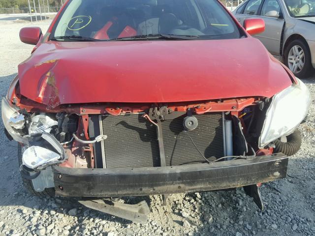 2T1BU4EE0AC437383 - 2010 TOYOTA COROLLA BA RED photo 9