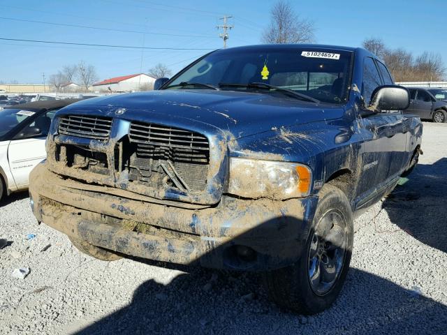 1D7HU18D15S217594 - 2005 DODGE RAM 1500 S BLUE photo 2