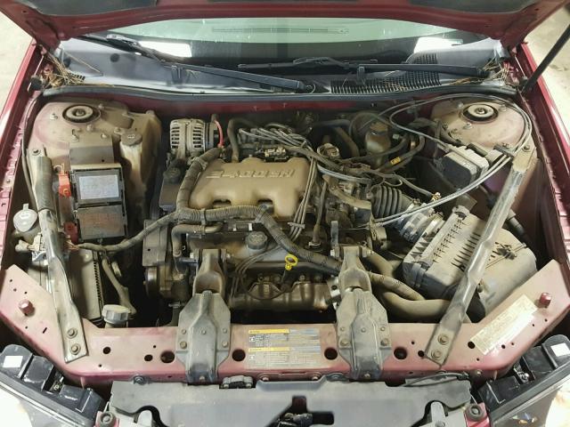 2G1WF52E959343314 - 2005 CHEVROLET IMPALA MAROON photo 7