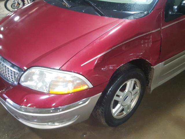 2FMZA53402BB67732 - 2002 FORD WINDSTAR S RED photo 9