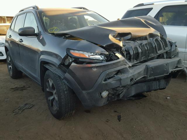 1C4PJMBSXEW268057 - 2014 JEEP CHEROKEE T GRAY photo 1