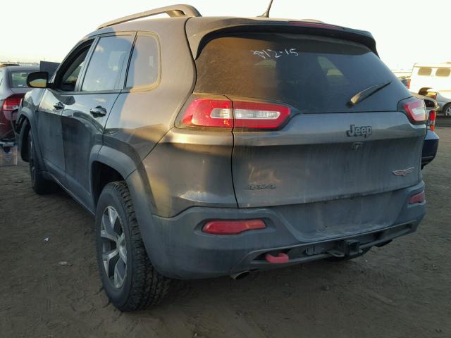 1C4PJMBSXEW268057 - 2014 JEEP CHEROKEE T GRAY photo 3