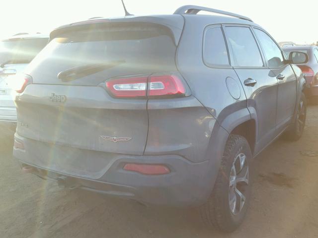 1C4PJMBSXEW268057 - 2014 JEEP CHEROKEE T GRAY photo 4