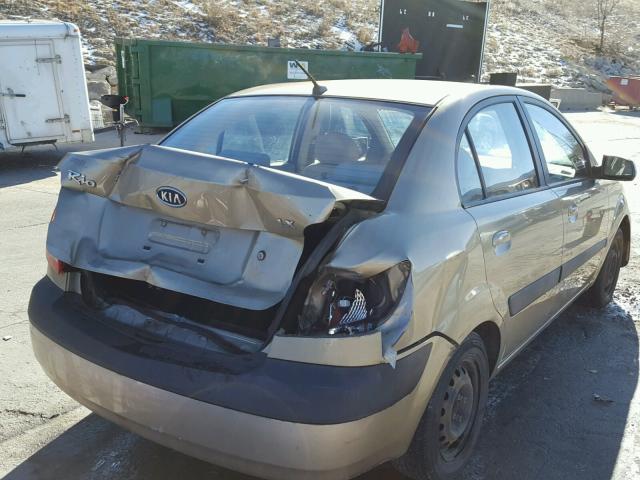 KNADE123476261359 - 2007 KIA RIO BASE GOLD photo 4