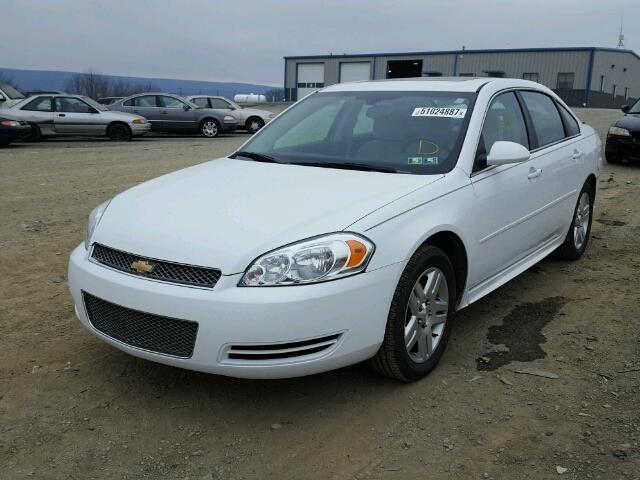 2G1WG5E30D1232834 - 2013 CHEVROLET IMPALA LT WHITE photo 2